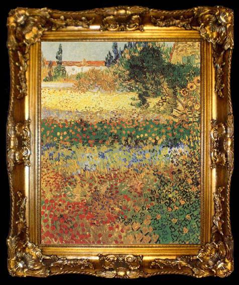 framed  Vincent Van Gogh Garden in Bloom, ta009-2